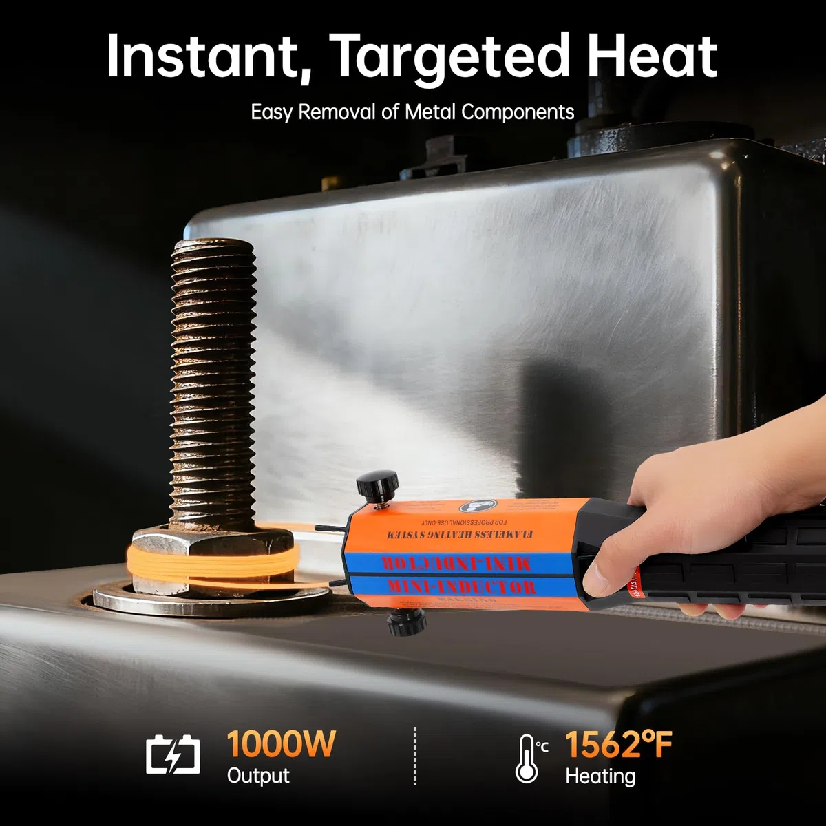 Riscaldamento Induzione, 800°C Riscaldatore A Induzione Senza Fiamma, 1000W Riscaldamento A Induzione, 35-50mm Kit Riscaldatore A Induzione Magnetico A Induzione 10 Bobine Senza Fiamma