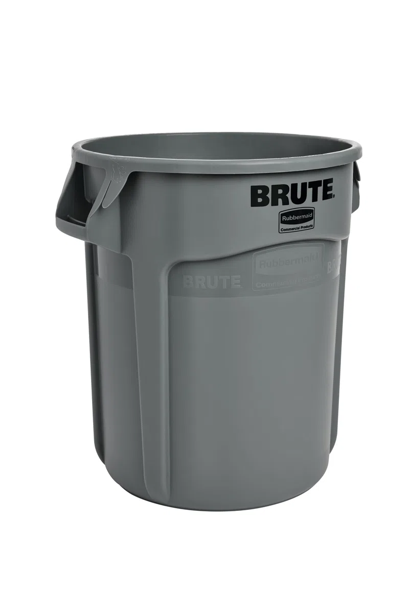 Rubbermaid Commercial Products FG262000 GRAY Brute Contenitore Rotondo a Bassa Densità in Polietilene (LLDPE), 75.7 L, Grigio